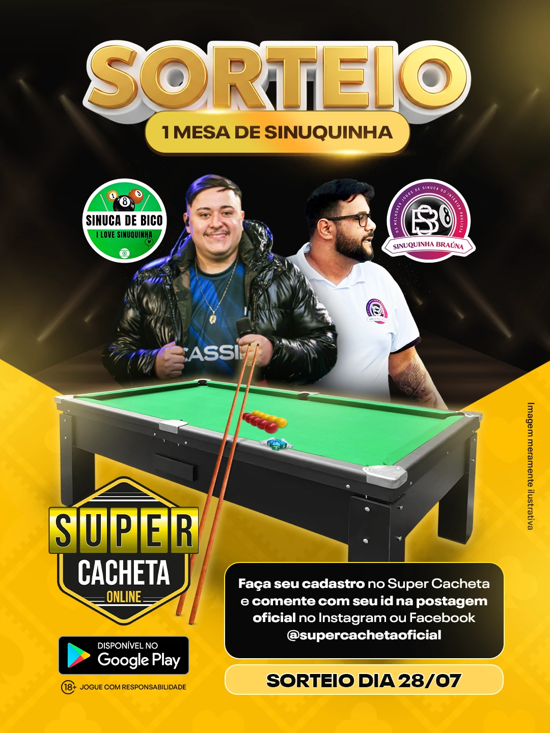 Promocao Super Cacheta Mesa Sinuquinha 1 - Super Cacheta